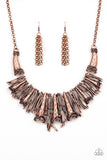 Paparazzi "In The MANE-stream" Copper Necklace & Earring Set Paparazzi Jewelry