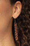 Paparazzi "In The MANE-stream" Copper Necklace & Earring Set Paparazzi Jewelry