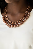 Paparazzi "Get Off My Runway" Copper Necklace & Earring Set Paparazzi Jewelry