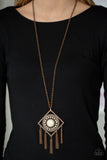 Paparazzi VINTAGE VAULT "Sandstone Solstice" Copper Necklace & Earring Set Paparazzi Jewelry