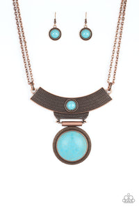 Paparazzi "Lasting EMPRESS-ions" Copper Necklace & Earring Set Paparazzi Jewelry
