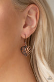Paparazzi "Love Lockets" Copper Necklace & Earring Set Paparazzi Jewelry