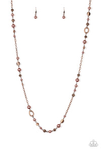 Paparazzi VINTAGE VAULT "Make An Appearance" Copper Necklace & Earring Set Paparazzi Jewelry