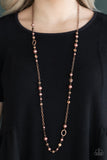 Paparazzi VINTAGE VAULT "Make An Appearance" Copper Necklace & Earring Set Paparazzi Jewelry