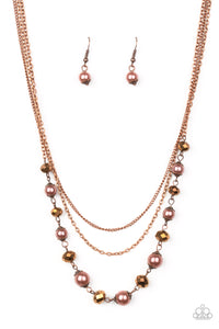 Paparazzi "Tour de Demure" Copper Necklace & Earring Set Paparazzi Jewelry