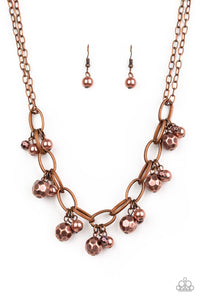 Paparazzi VINTAGE VAULT "Malibu Movement" Copper Necklace & Earring Set Paparazzi Jewelry