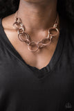 Paparazzi VINTAGE VAULT "Jump Into The Ring" Copper Necklace & Earring Set Paparazzi Jewelry