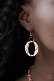 Paparazzi VINTAGE VAULT "Capital Contour" Copper Necklace & Earring Set Paparazzi Jewelry