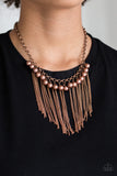 Paparazzi VINTAGE VAULT "Powerhouse Prowl" Copper Necklace & Earring Set Paparazzi Jewelry