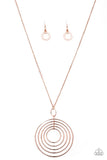 Paparazzi "Running Circles In My Mind" Rose Gold Necklace & Earring Set Paparazzi Jewelry