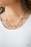 Paparazzi "Going In Circles" Rose Gold Necklace & Earring Set Paparazzi Jewelry