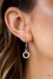 Paparazzi "Going In Circles" Rose Gold Necklace & Earring Set Paparazzi Jewelry