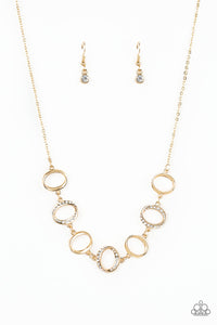 Paparazzi "Inner Beauty" Gold Necklace & Earring Set Paparazzi Jewelry