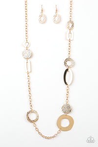 Paparazzi "Metro Scene" Gold Necklace & Earring Set Paparazzi Jewelry