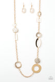 Paparazzi "Metro Scene" Gold Necklace & Earring Set Paparazzi Jewelry