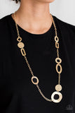 Paparazzi "Metro Scene" Gold Necklace & Earring Set Paparazzi Jewelry