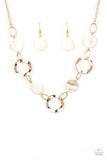 Paparazzi "Bermuda Bliss" Gold Necklace & Earring Set Paparazzi Jewelry