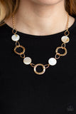 Paparazzi "Bermuda Bliss" Gold Necklace & Earring Set Paparazzi Jewelry