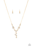 Paparazzi VINTAGE VAULT "Five-Star Starlet" Gold Necklace & Earring Set Paparazzi Jewelry