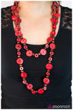 Paparazzi "Into The Woods" Red Necklace & Earring Set Paparazzi Jewelry