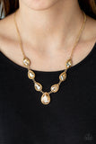 Paparazzi "Socialite Social" Gold Necklace & Earring Set Paparazzi Jewelry