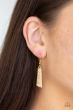 Paparazzi VINTAGE VAULT "Texture TIGRESS!" Gold Necklace & Earring Set Paparazzi Jewelry