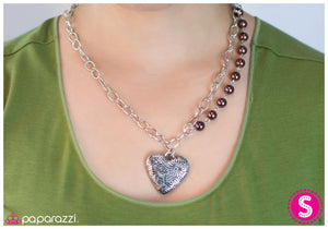 Paparazzi "My Heart Is Set On You" Brown Necklace & Earring Set Paparazzi Jewelry