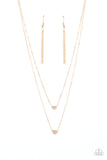 Paparazzi "Little Valentine" Gold Necklace & Earring Set Paparazzi Jewelry