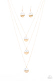 Paparazzi "Rural Reconstruction" Gold Necklace & Earring Set Paparazzi Jewelry