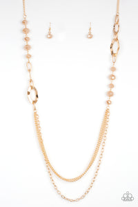 Paparazzi "Modern Girl Glam" Gold Necklace & Earring Set Paparazzi Jewelry