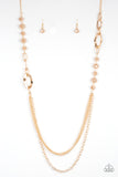 Paparazzi "Modern Girl Glam" Gold Necklace & Earring Set Paparazzi Jewelry