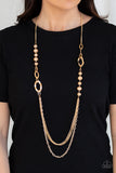 Paparazzi "Modern Girl Glam" Gold Necklace & Earring Set Paparazzi Jewelry