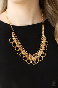 Paparazzi "Ring Leader Radiance" Gold Necklace & Earring Set Paparazzi Jewelry