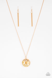Paparazzi VINTAGE VAULT "Dauntless Diva" Gold Necklace & Earring Set Paparazzi Jewelry