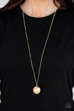 Paparazzi VINTAGE VAULT "Dauntless Diva" Gold Necklace & Earring Set Paparazzi Jewelry