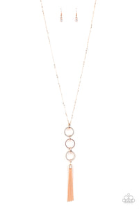 Paparazzi "Diva In Diamonds" Rose Gold Necklace & Earring Set Paparazzi Jewelry