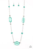 Paparazzi VINTAGE VAULT "Crystal Charm" Green Necklace & Earring Set Paparazzi Jewelry