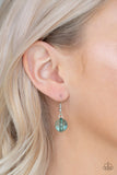 Paparazzi VINTAGE VAULT "Crystal Charm" Green Necklace & Earring Set Paparazzi Jewelry