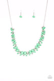 Paparazzi VINTAGE VAULT "BRAGs To Riches" Green Necklace & Earring Set Paparazzi Jewelry