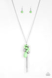 Paparazzi VINTAGE VAULT "Its A Celebration" Green Necklace & Earring Set Paparazzi Jewelry