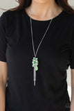 Paparazzi VINTAGE VAULT "Its A Celebration" Green Necklace & Earring Set Paparazzi Jewelry