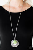 Paparazzi "Medallion Meadow" Green Necklace & Earring Set Paparazzi Jewelry