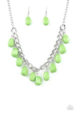 Paparazzi VINTAGE VAULT "Take The COLOR Wheel!" Green Necklace & Earring Set Paparazzi Jewelry