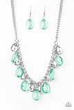 Paparazzi VINTAGE VAULT "No Tears Left To Cry" Green Necklace & Earring Set Paparazzi Jewelry