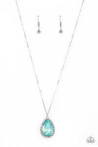 Paparazzi "Come of Ageless" Green Necklace & Earring Set Paparazzi Jewelry