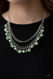 Paparazzi "Wait and SEA" Green Necklace & Earring Set Paparazzi Jewelry