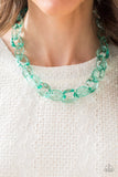 Paparazzi "Ice Queen" Green Necklace & Earring Set Paparazzi Jewelry