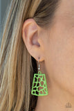 Paparazzi "Powerful Prowl" Green Necklace & Earring Set Paparazzi Jewelry