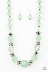 Paparazzi "Dine and Dash" Green Necklace & Earring Set Paparazzi Jewelry