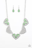 Paparazzi "East Coast Essence" Green Necklace & Earring Set Paparazzi Jewelry